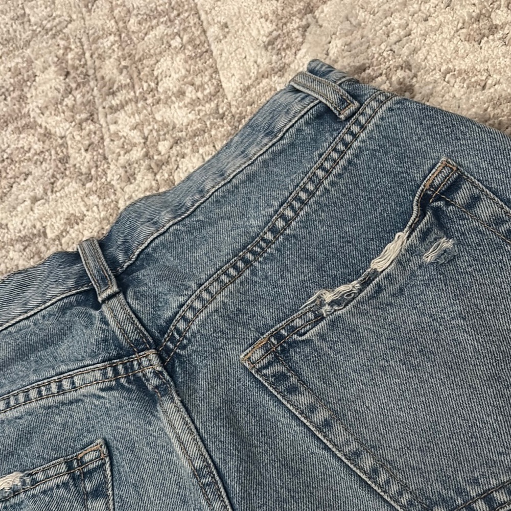 Zara Distressed Blue Jean Shorts - Picture 13 of 15